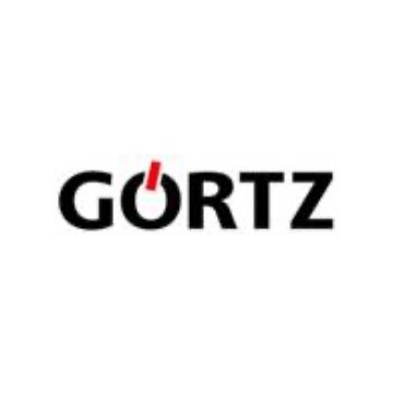 Offizielles Görtz Logo mit schwarzem Schriftzug und rotem Akzent auf weißem Hintergrund